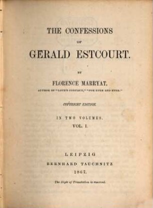 The confessions of Gerald Estcourt, 1