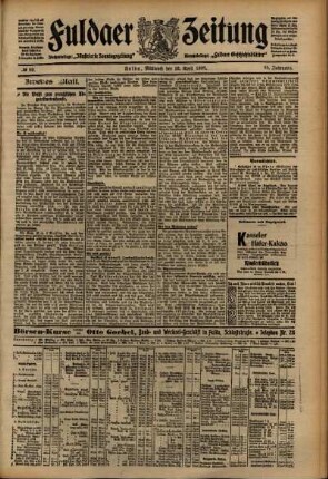 Zweite Ausgabe vom Mittwoch, den 22. April 1908.