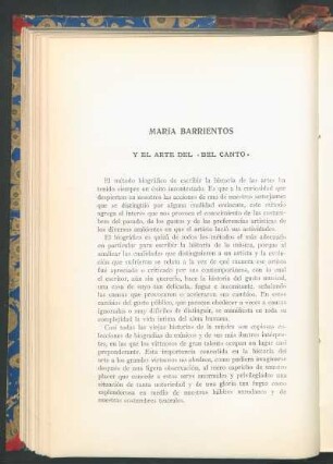 María Barrientos y el arte del "Bel canto"