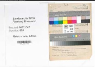 Entnazifizierung Alfred Getschmann , geb. 04.09.1905 (Schlosser)