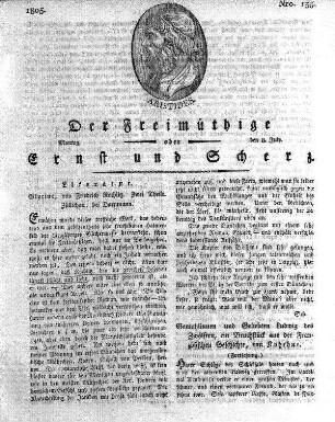 Nro. 135, Montag den 8. July