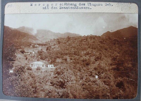 Morogoro : Pente du bâtiment Uluguru avec les maisons des fonctionnaires