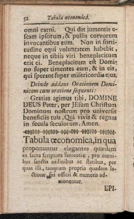 [Tabula œconomica.]