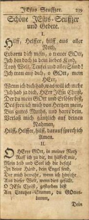 Schöne Jesus-Seuffzer und Gebete.