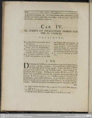 Cap. IV. De Iuribus Et Obligatione Domini Pariter Ac Vasalli