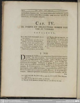 Cap. IV. De Iuribus Et Obligatione Domini Pariter Ac Vasalli
