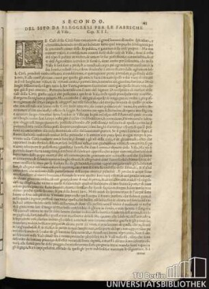 Del Sito da Eleggersi per le fabriche di Villa Cap. XII