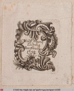 [Exlibris Goldschmied Wolf Ludwig Bierfreund]