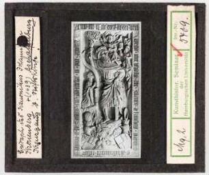 Aschaffenburg, Stiftskirche, Kreuzgang: Epitaph des Kanonikus Johannes Kronenberg
