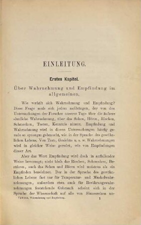 Wahrnehmung und Empfindung : Untersuchungen zur empirischen Psychologie