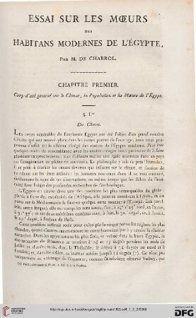 Essai sur le moeurs des habitans modernes de l'Égypte