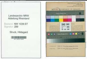 Entnazifizierung Hildegard Struck , geb. 12.04.1912 (Hilfskraft)