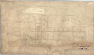 Neureuther, Gottfried von; München; Königlich - Bayerische Polytechnische Schule (TU) - Erweiterungsbau (Schnitt)