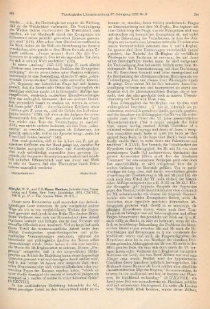593-596 [Rezension] Albright, William Foxwell, Matthew