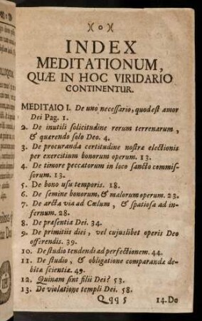 Index Meditationum