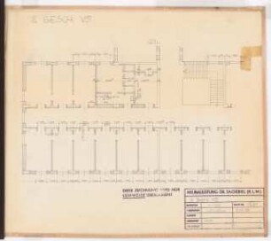 Reichsluftfahrtministerium, Berlin: Teilgrundriss V5 (2. OG) 1:100