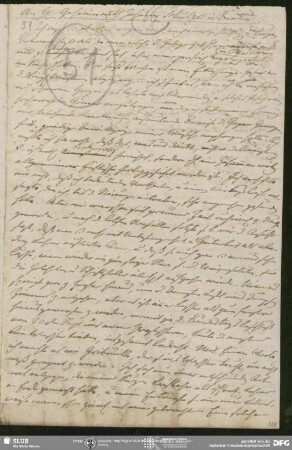 Eigenh. Briefkonzept von August Wilhelm von Schlegel an Johannes Schulze, Bonn, 19.02.1820
