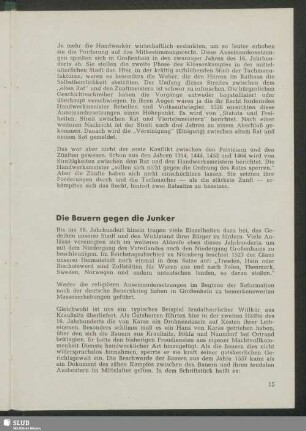 Die Bauern gegen die Junker