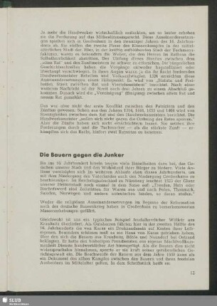 Die Bauern gegen die Junker