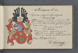 [Stammbucheintrag Johannes Hermann Sieveking]