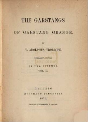 The Garstangs of Garstang Grange, 2
