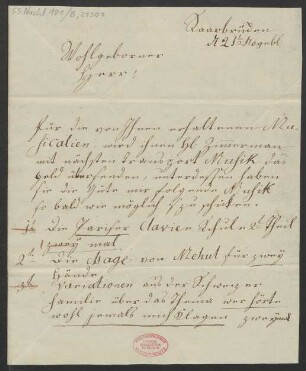 Brief an B. Schott's Söhne : 21.11.1824