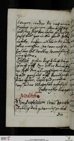 Meditatio. Vom fraefelichen Vrtail des næsten