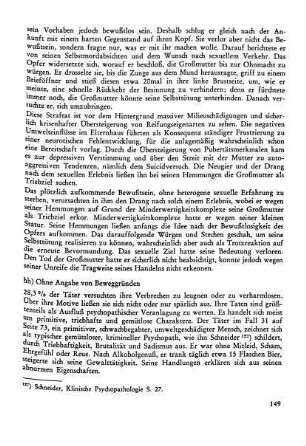 hh) Ohne Angabe von Beweggründen