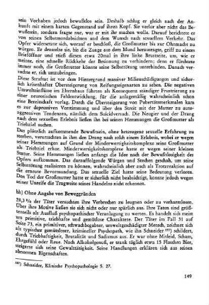 hh) Ohne Angabe von Beweggründen
