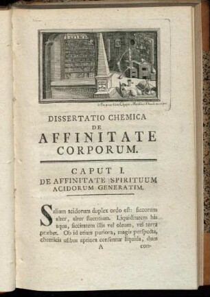 Caput I. De affinitate spirituum acidorum generatim.