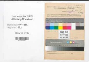 Entnazifizierung Fritz Drewes , geb. 08.01.1886 (Landwirt)