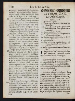 Titulus XXX. De Officio Legati.