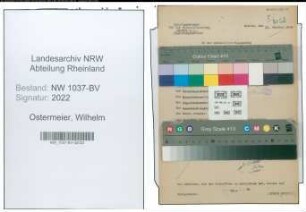 Entnazifizierung Wilhelm Ostermeier , geb. 12.10.1897 (Lehrer)