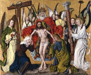 Der Gnadenstuhl mit Maria, Johannes und den Arma Christi