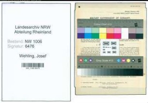Entnazifizierung Josef Wehling , geb. 19.01.1908 (Gastwirt)