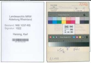 Entnazifizierung Karl Harsing , geb. 06.03.1885 (Studienrat)