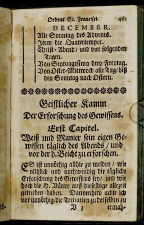 Geistlicher Kamm Der Erforschung des Gewissens.