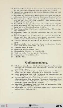 Waffensammlung (Nr. 190-250)