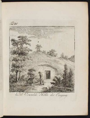 Tab. XV Die Oswalds Höhle der Eingang. - Oswaldhöhle, Wiesenttal-Muggendorf