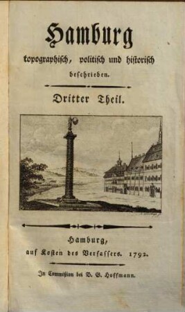 Hamburg topographisch, politisch und historisch beschrieben, Dritter Theil