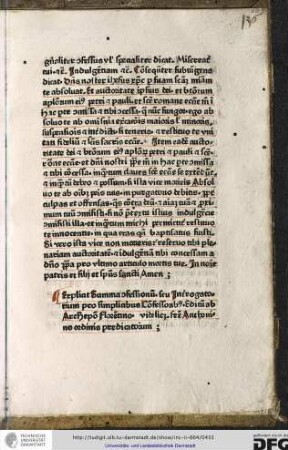 Explicit summa confessionum seu interrogatorium pro simplicibus confessoribus, editum ab archiepiscopo Florentino videlicet fratre Anthonino ordine Predicatorum.
