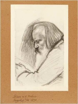 Bleistiftzeichnung Johannes Brahms