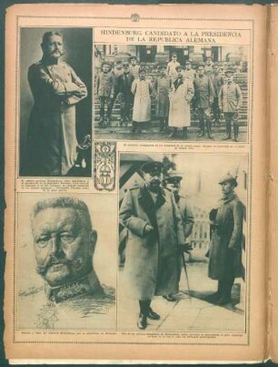 Hindenburg, candidato a la presidencia de la República Alemana