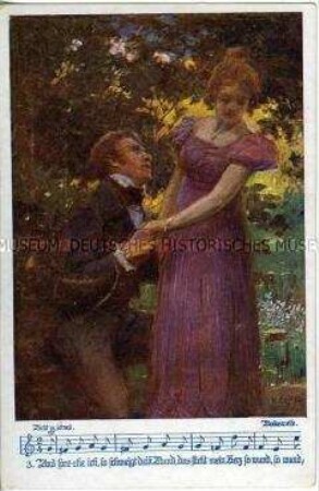 Liedillustration, Postkarte des Deutschen Schulvereins, Nr.1205