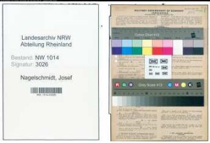 Entnazifizierung Josef Nagelschmidt , geb. 28.02.1921 (Schlosser)