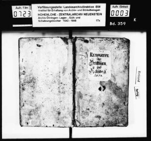 Lager- und Gültbuch über Langenbeutingen und Baumerlenbach.