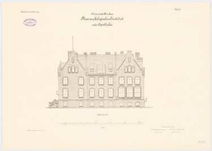 Universität Breslau Medizinische Institute an der Maxstraße. Pharmakologisches Institut, Apotheke: Nordansicht 1:100