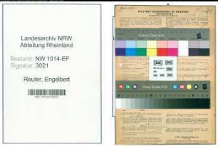 Entnazifizierung Engelbert Reuter , geb. 02.12.1899 (Maschinist)