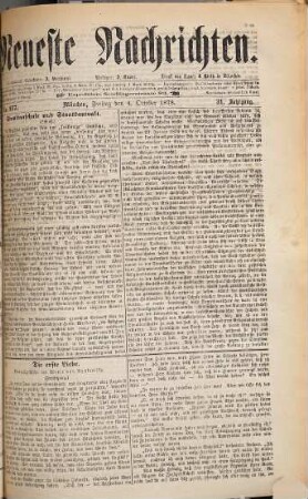 Neueste Nachrichten. 1878 = Jg. 31, 10 - 12