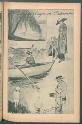 En los lagos de Palermo - [Dibujo]